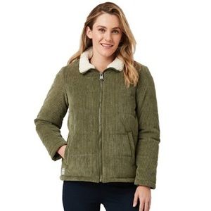 Free Country Olive Corduroy Puffer women’s L